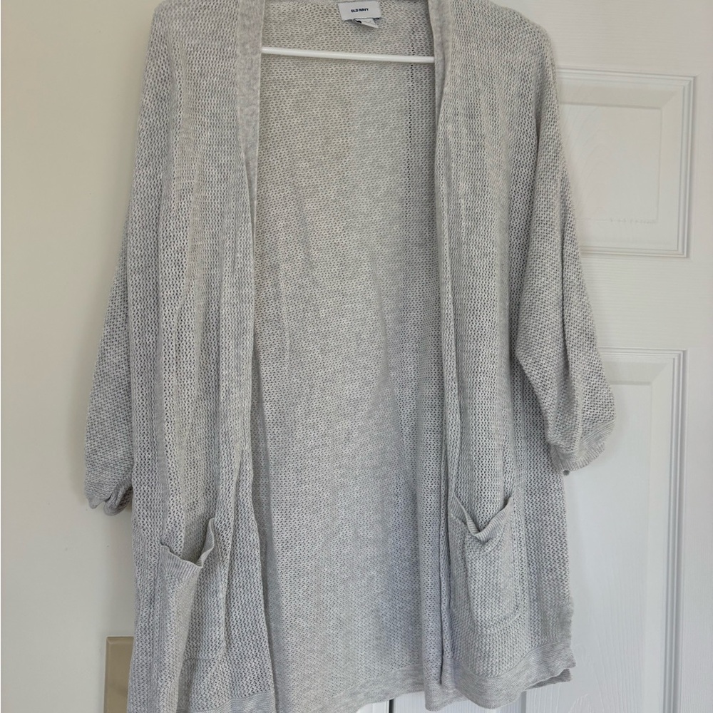 Old Navy Women's Light Gray Cardigan